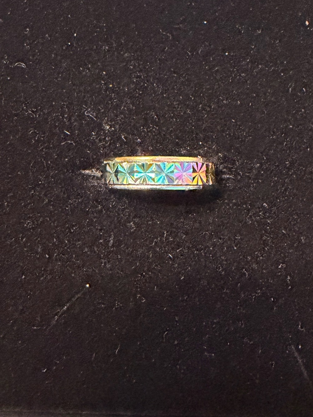 Fidget, Anxiety, Spinner Multicolor Geometric Pattern Women’s Ring
